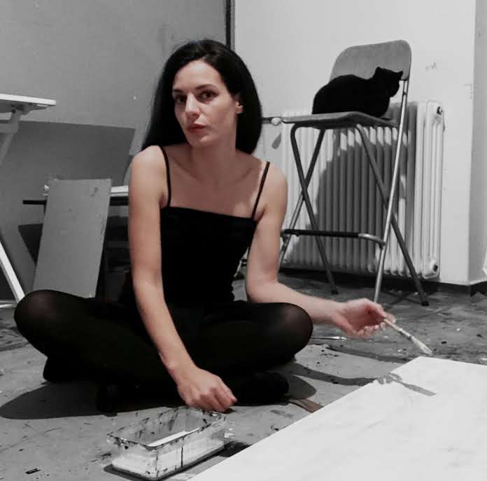 Nina Panagopoulou in her art studio