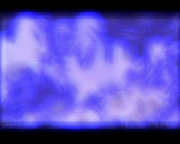 Abstract blue and green video still from Illusionary Landscape
